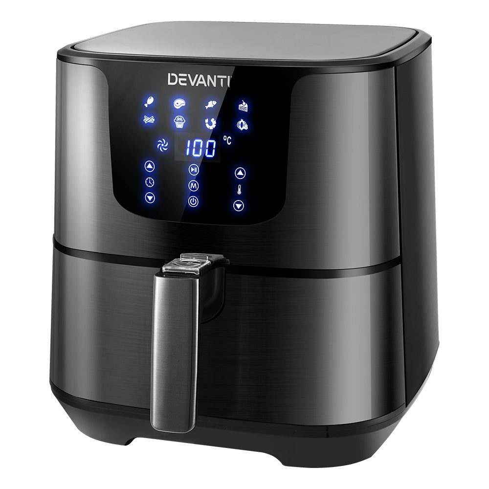 Stainless steel heating element inside Devanti air fryer