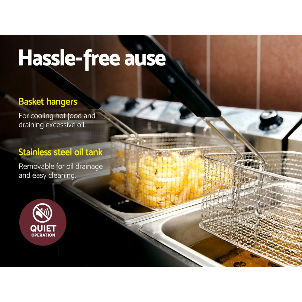 Hinged oil-heating plate of the Devanti fryer, easy to remove and clean