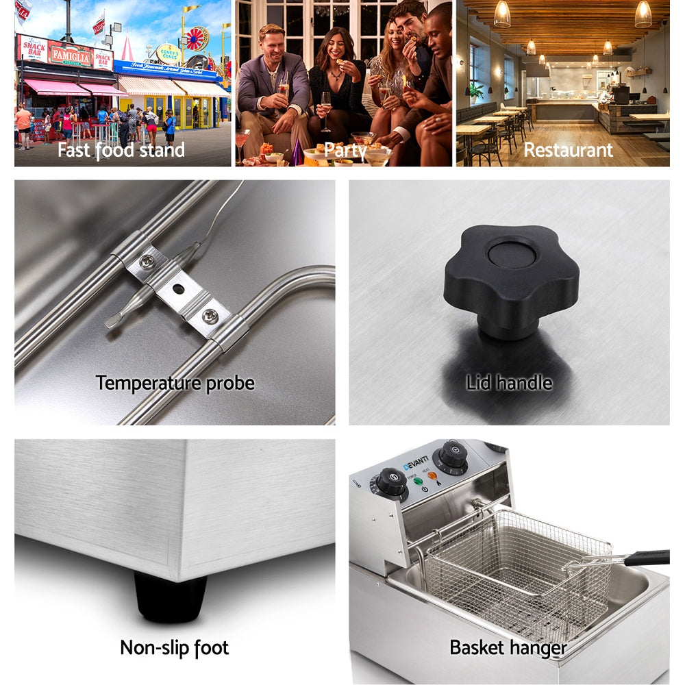 Removable hinged heating plate of Devanti fryer