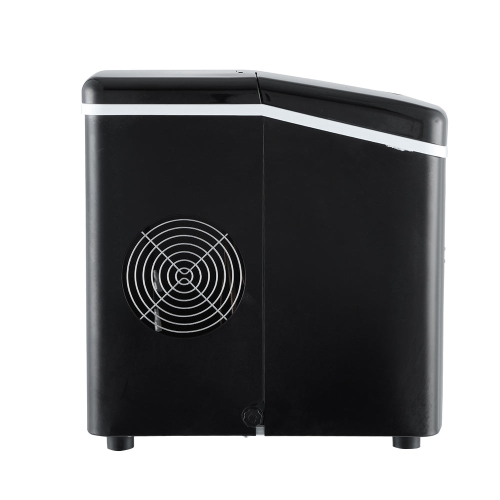 Side view highlighting large fan vent for efficient cooling and heat dissipation.