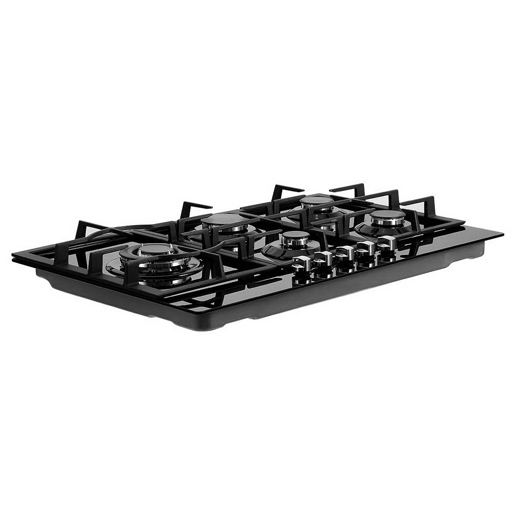 Close-up of solid cast iron pan supports for steady and safe cooking.