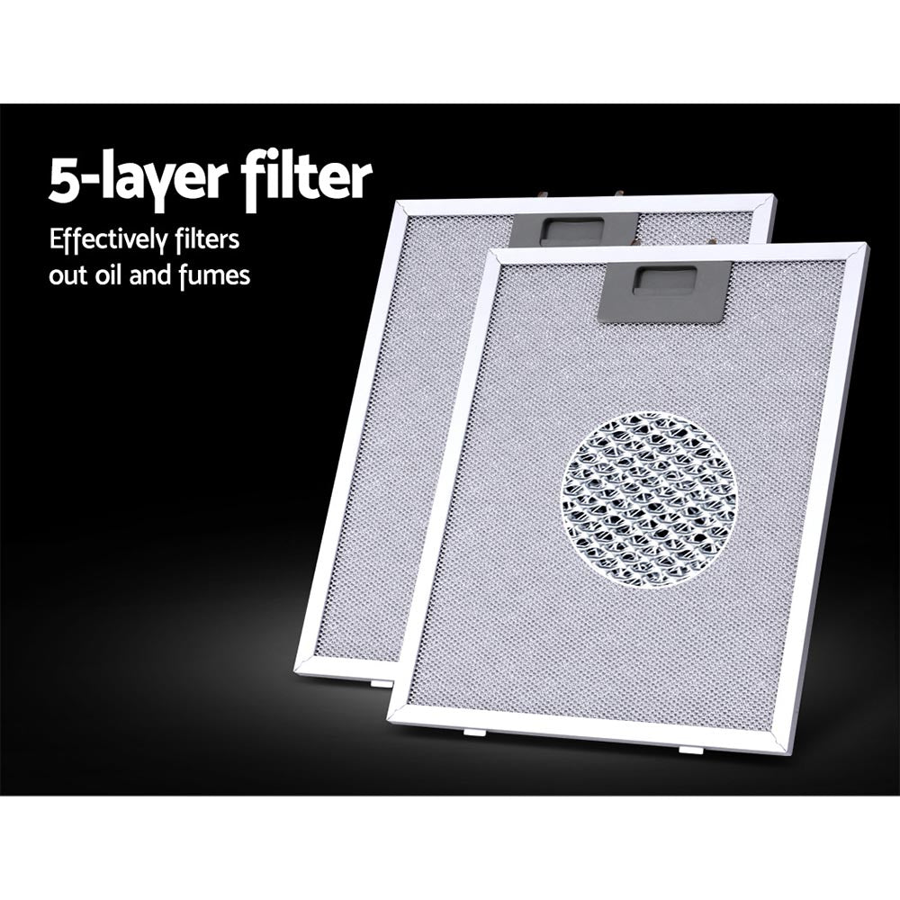 Close-up of 5-layer aluminium grease filters