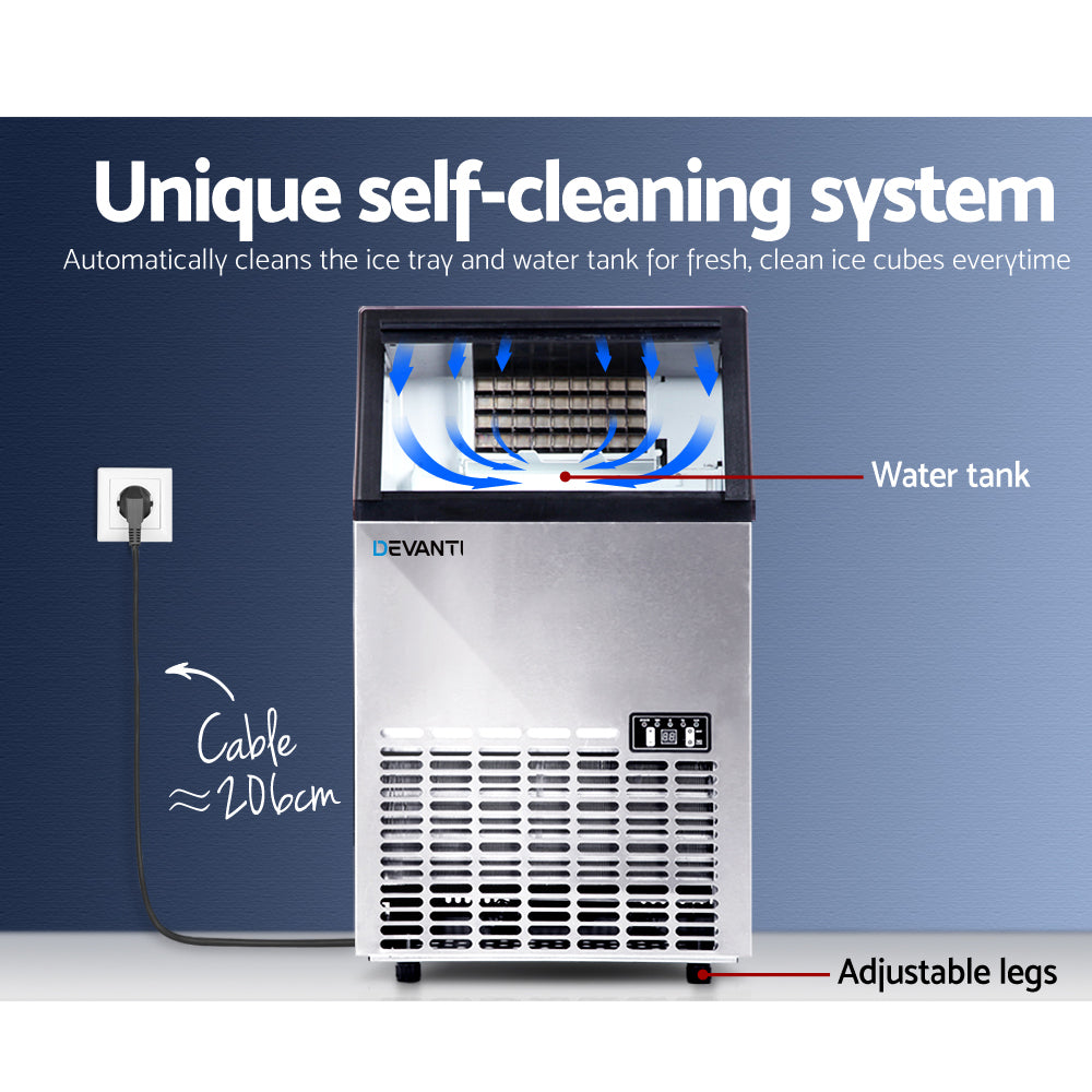 Demonstrates the high output of the machine, capable of making up to 60kg of ice in 24 hours—perfect for hospitality.