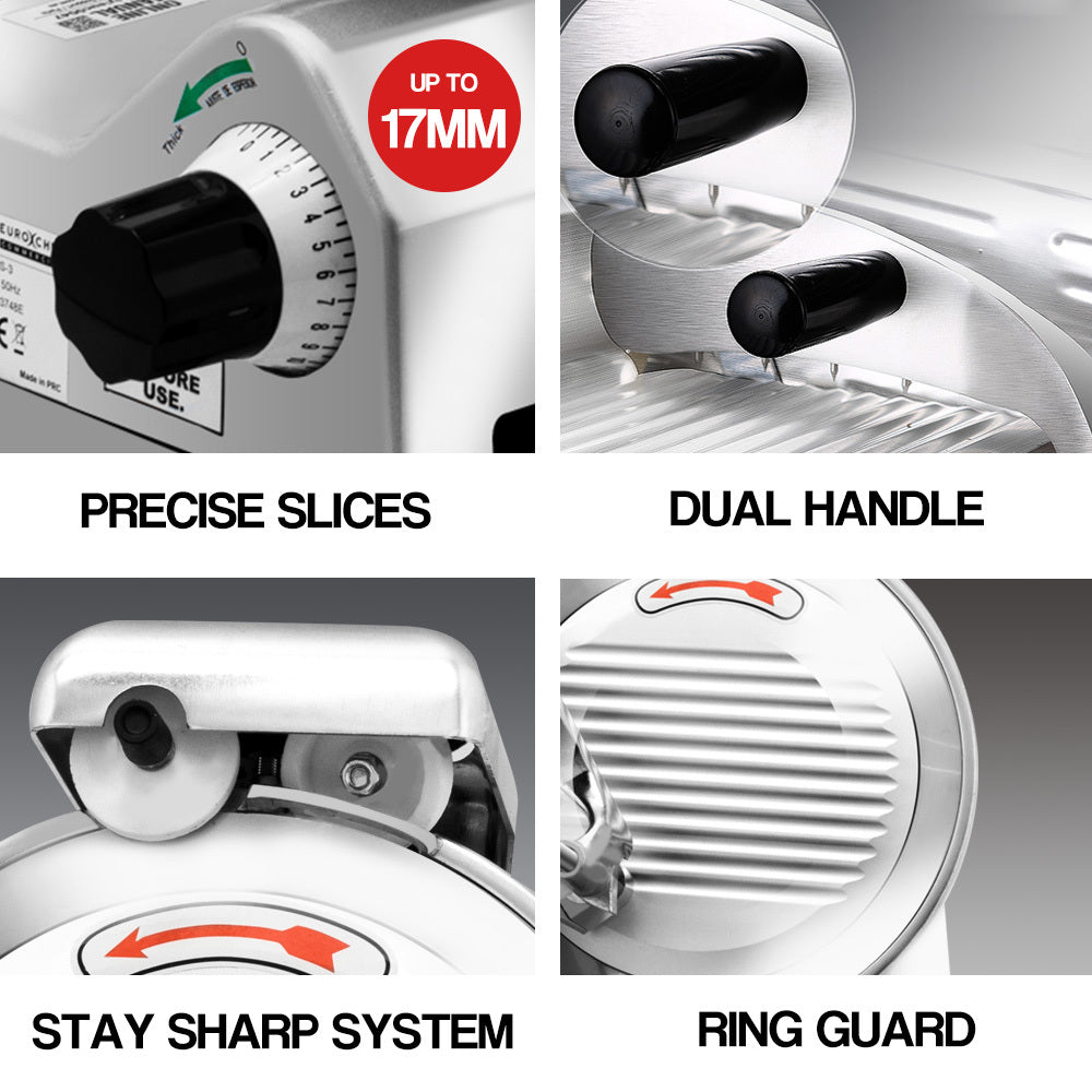 Integrated StaySharp blade sharpening system on EuroChef slicer