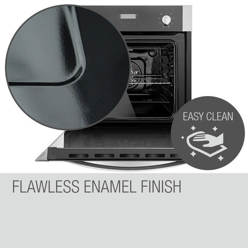 EuroChef oven enamel interior for easy cleaning