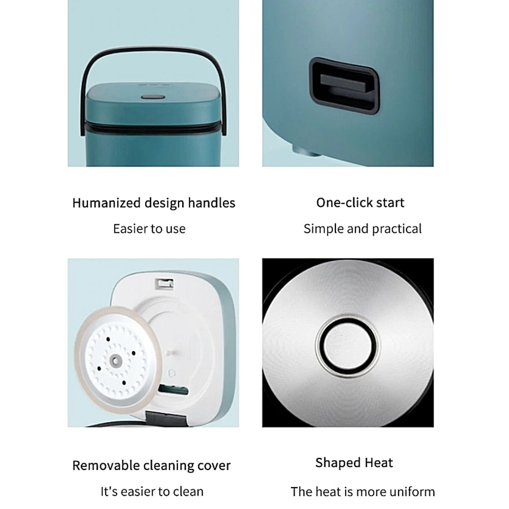Luminous display and mechanical button for easy control.