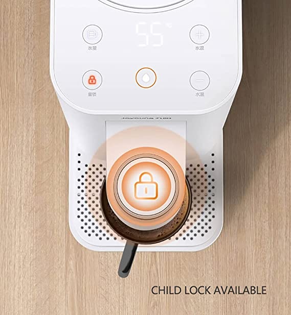 Child lock button on Joyoung water dispenser for safety