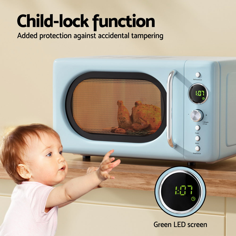 Child safety lock icon on microwave control panel