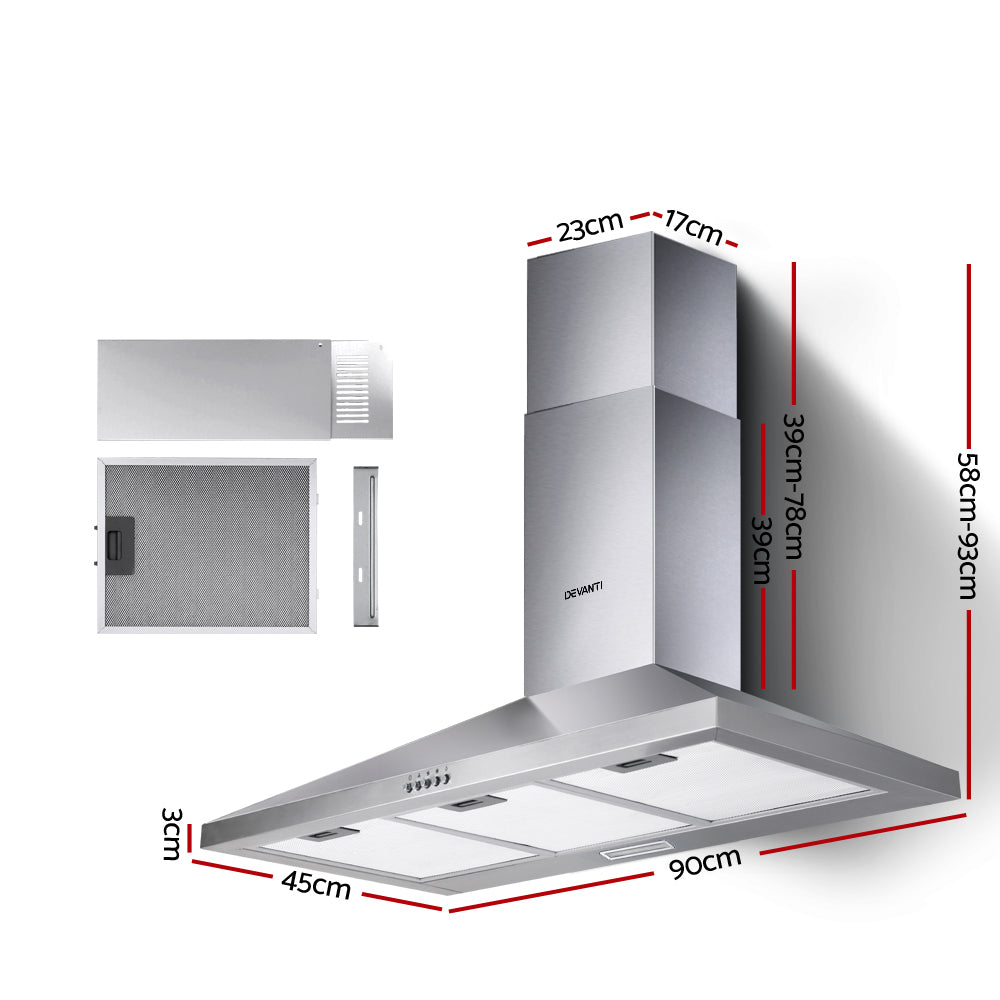 Side view of adjustable stainless steel chimney for varied installation heights