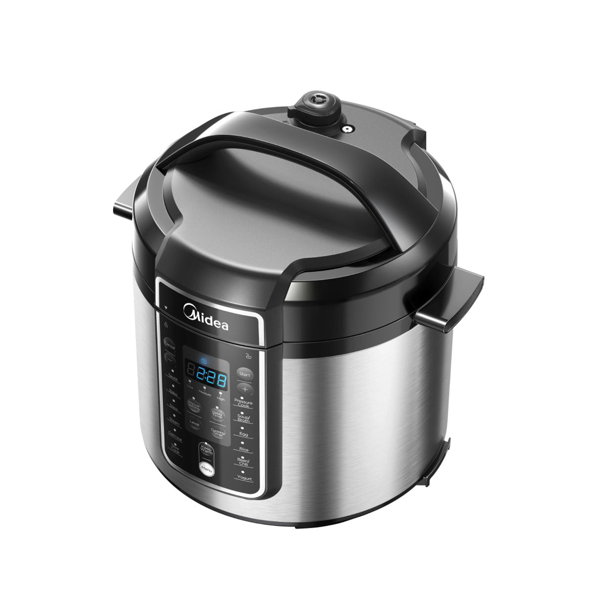 Midea pressure cooker on a white background