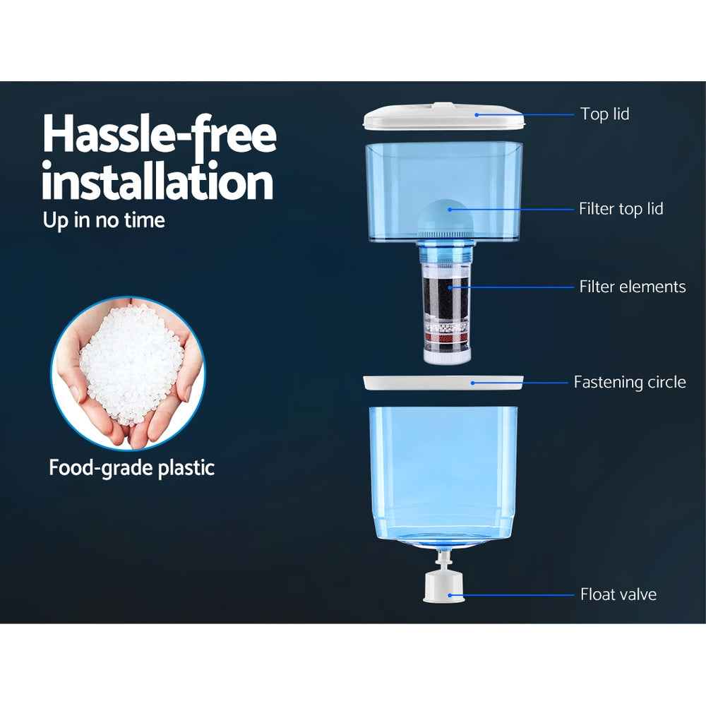 22L Water Filter Bottle – 6-Stage Purifier for Dispensers