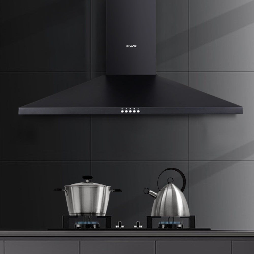 The Devanti range hood installed in a modern kitchen, blending style and functionality.