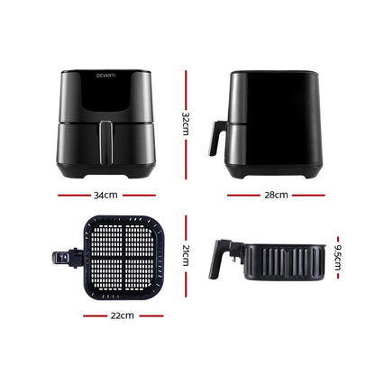 Devanti air fryer removable basket and tray in dishwasher