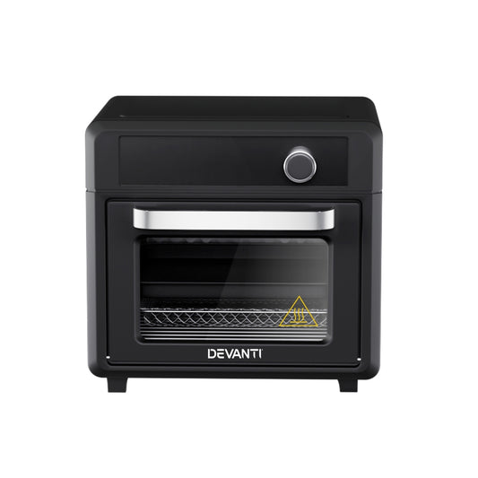 Black Devanti oven on a white background