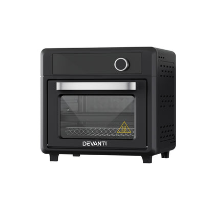 Black Devanti oven on a white background