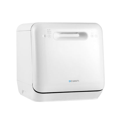 White Devanti air purifier on a white background