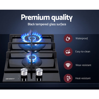 Flame failure safety device detail on Devanti gas cooktop