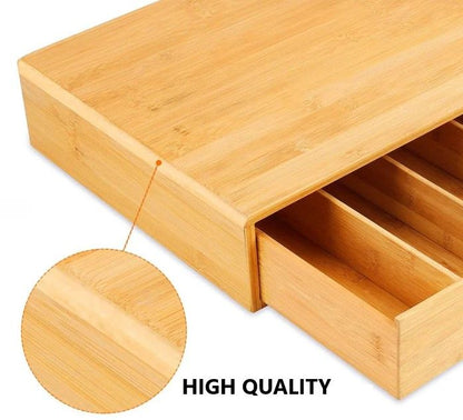 Close-up image showing natural bamboo texture and finish