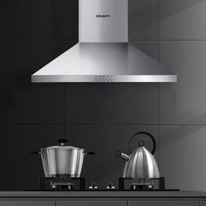 The Devanti RH-DV60-SS installed in a modern kitchen setting, blending with stainless steel appliances.