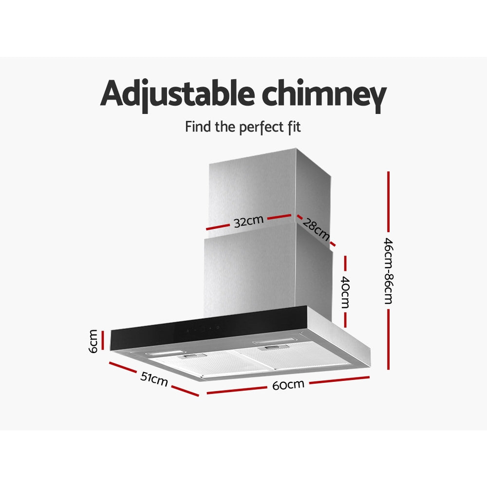 Adjustable chimney feature for custom installation height