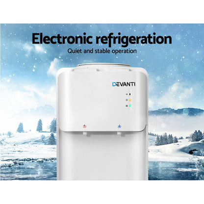 LED indicators and control panel on Devanti water dispenser