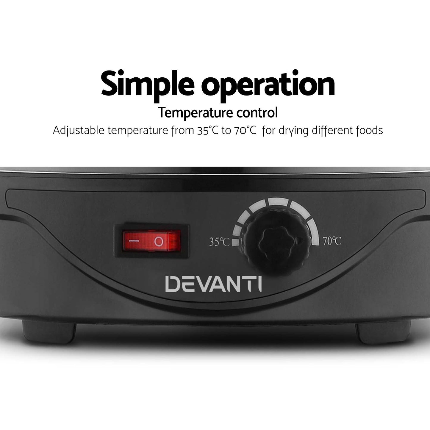 Devanti Food Dehydrator 5 Tray Black