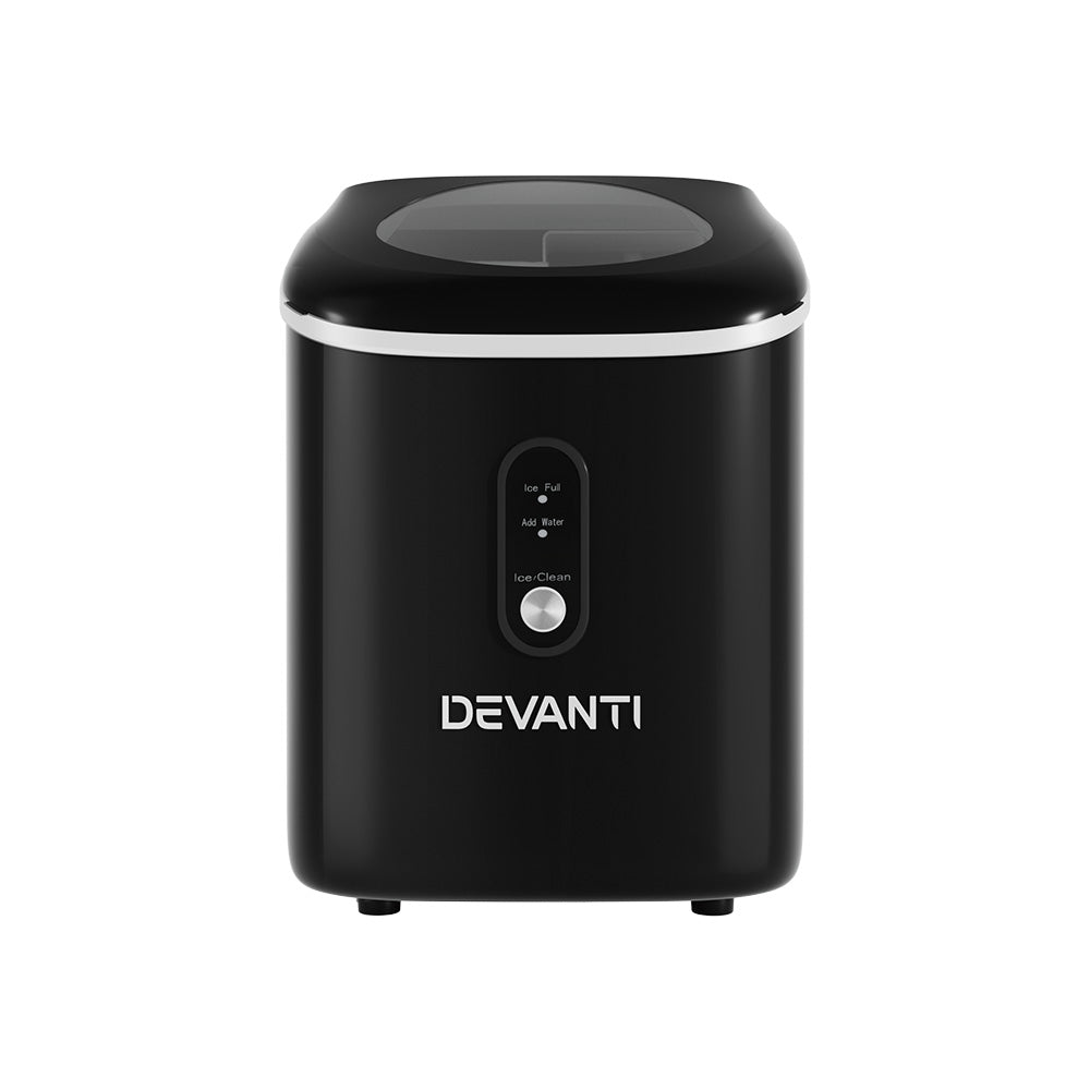 Black Devanti ice maker on a white background