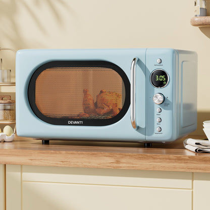 Devanti 20L microwave oven on kitchen bench