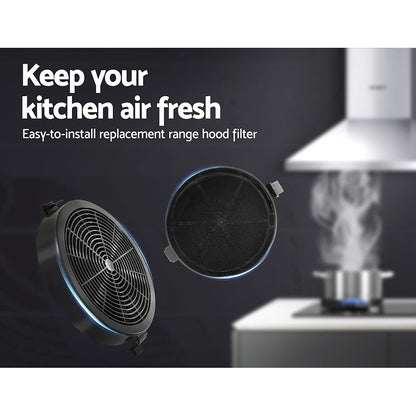 Devanti’s 2-pack carbon charcoal filter in a modern kitchen, emphasizing freshness and product scale.
