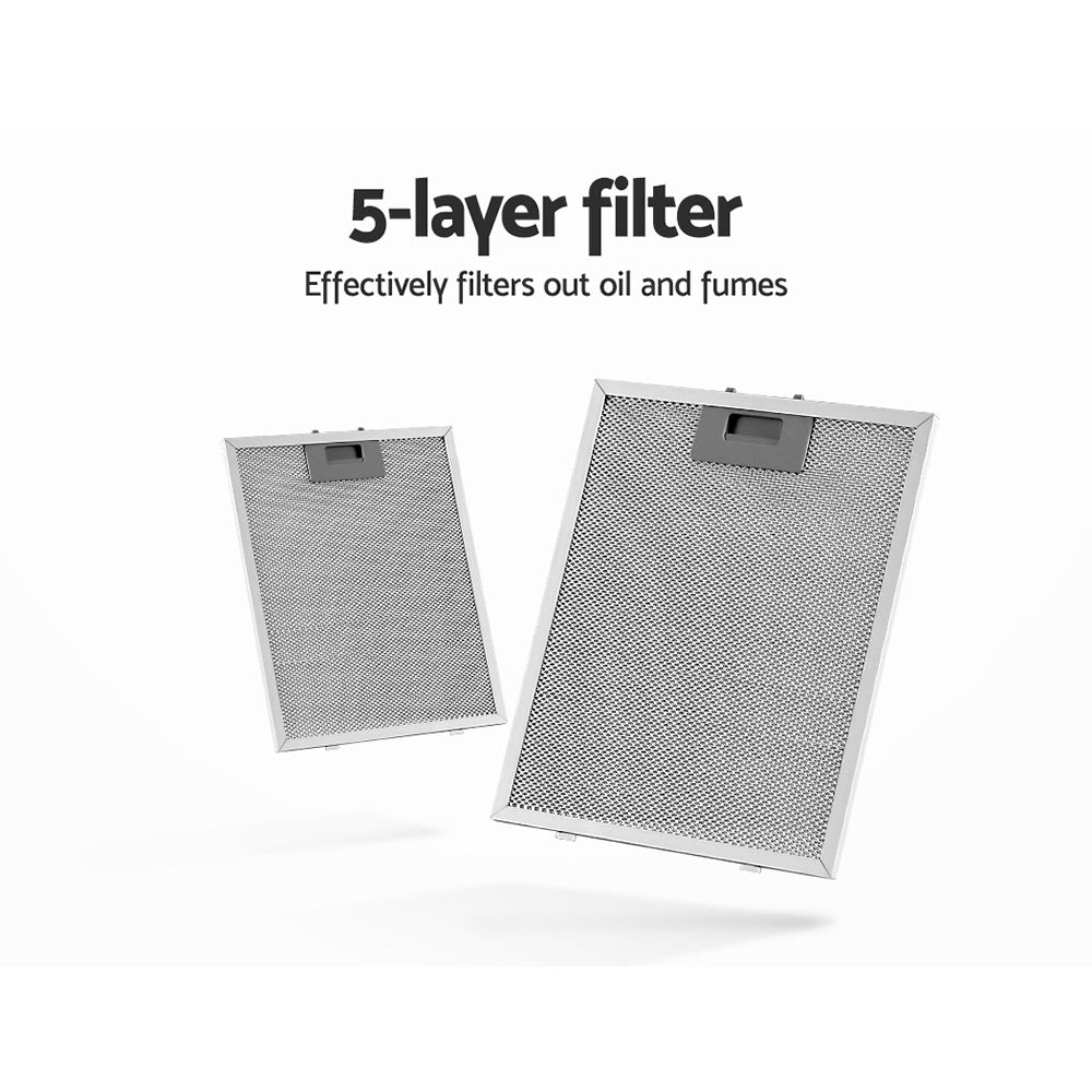 Detachable 5-layer aluminium grease filter shown separately