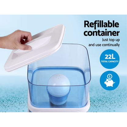 Image showing the bottle's open top with the removable lid beside it.