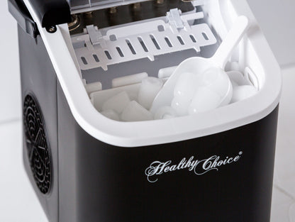 Ice maker with 'Healthy Choice' branding on a white background