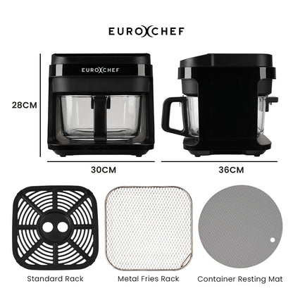 EUROXCHEF product with dimensions and components displayed on a white background