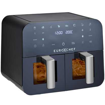 EuroChef air fryer with digital display on a white background