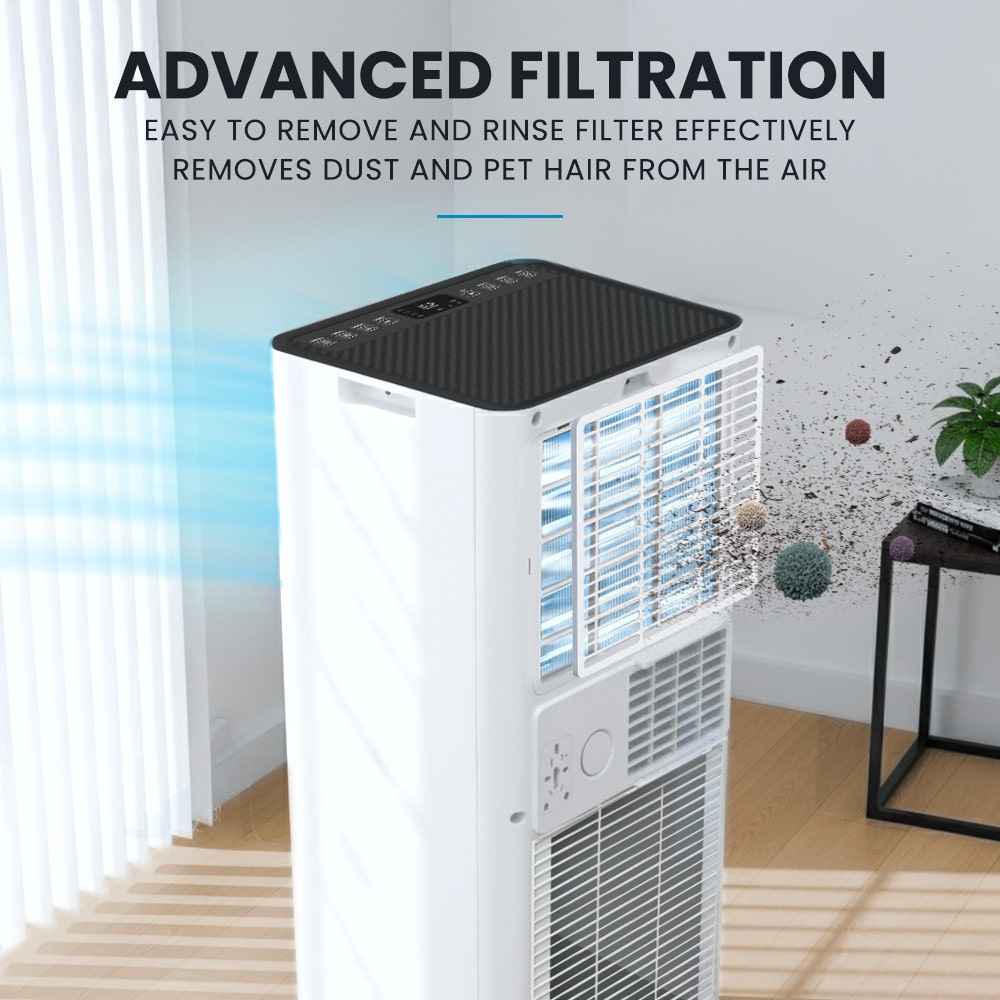 CARSON 2.05kW Portable Air Conditioner, Bluetec Edition, Dehumidifier & Fan Mode, Remote Control, 24hr Timer, Sleep Mode
