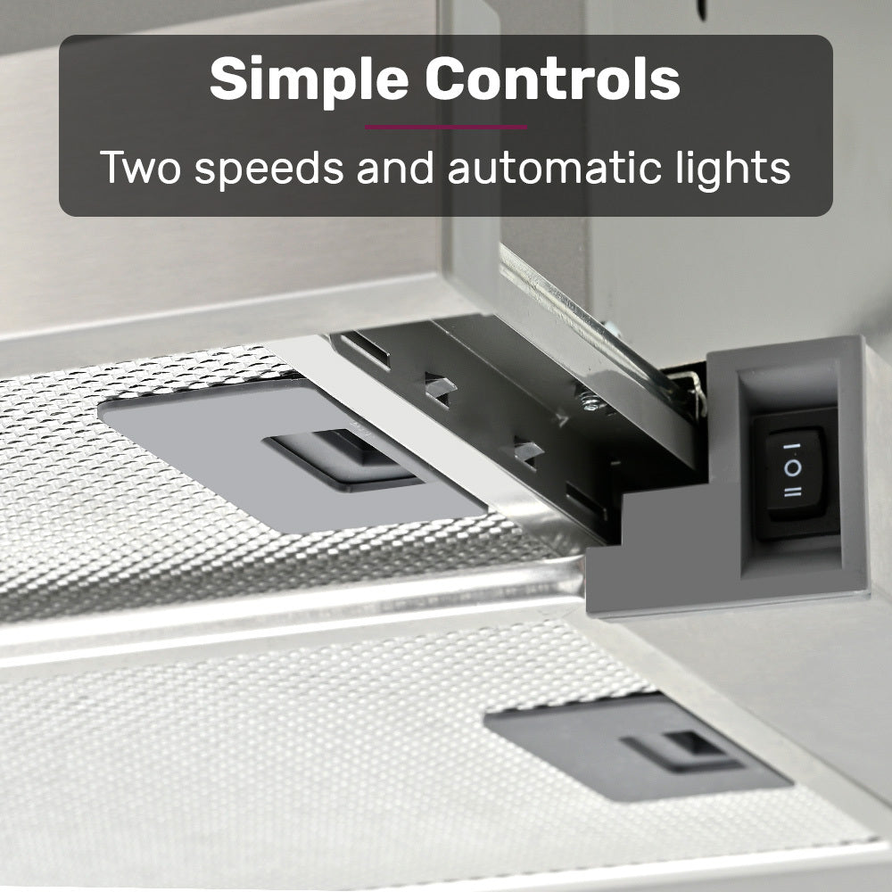 EuroChef 60cm Slideout Rangehood