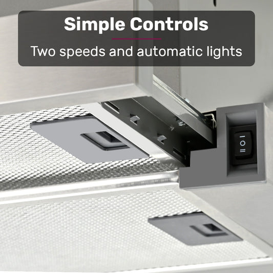 EuroChef 60cm Slideout Rangehood