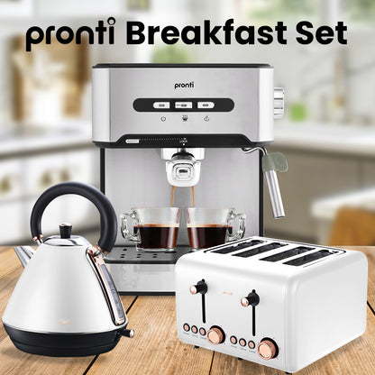 Pronti Breakfast Set Toaster Kettle Coffee