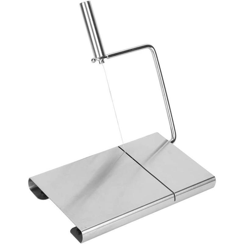 Metallic stand with a rectangular base and cylindrical rod on a white background