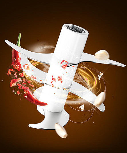 White kitchen appliance with dynamic design elements on a dark background