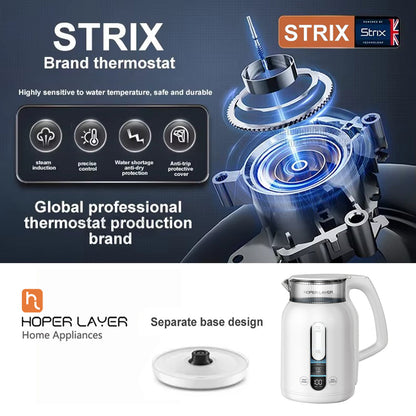 STRIX brand thermostat with Hoper Layer home appliances on a dark background