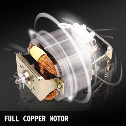 Full copper motor with glowing effect on a dark background