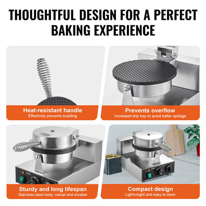 Baking machine with features highlighted for a perfect baking experience