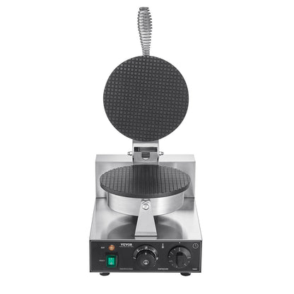 Waffle maker with two heating plates on a white background