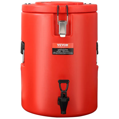 Red Vevor water dispenser on a white background
